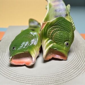 Quirky Green Fish Women's Slippers